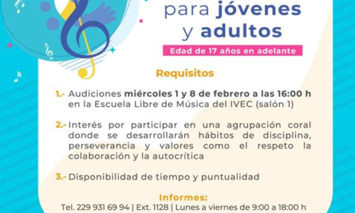 IVEC abre convocatoria para participar en su taller de canto coral