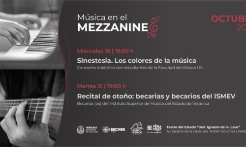 Presenta IVEC el programa “Música en el Mezzanine”, en el Teatro del Estado