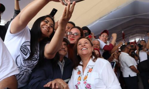 Rocío Nahle, desde Emiliano Zapata, da la bienvenida a Veracruz al presidente López Obrador