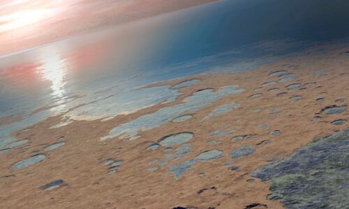 Hallan enormes depósitos de agua congelada bajo el Ecuador del planeta rojo
