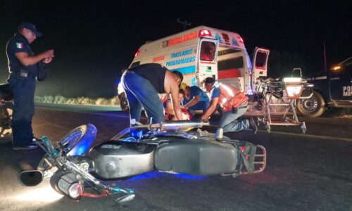 En hospital termina motociclista derrapado en Cabada