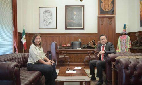 Rocío Nahle se reúne con el gobernador Cuitláhuac García